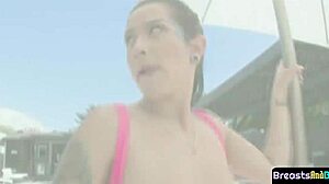 imagine that big ass milf beauty bent over poolside taking deep doggystyle thrusts from huge cock
