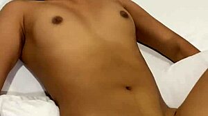 Beautiful petite 18 year old cutie fucks old black cock covered in thick cum