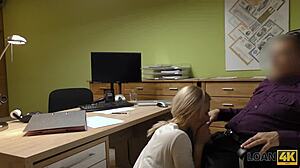 Loan4k. Teen Girl Strips in Office. Earns Cash with Sex