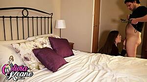 british 18+ teen slurps cock then takes hard pounding!