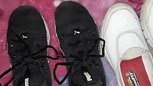 i shoot massive cum all over tennis shoes fetish