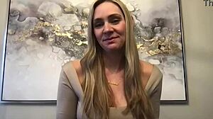 Peek at JJ's Long Legs and Big Tits Blonde Tall MILF Model Debut