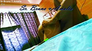 Colombian submissive amalia bound in bdsm session takes hard spanking on her big ass cheeks