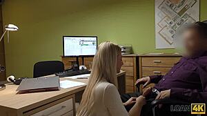 Loan4k. Teen Girl Strips in Office. Earns Cash with Sex