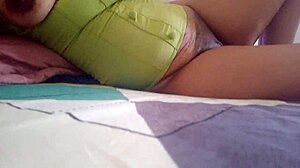 i love keeping my stepdaughter's pussy wet before shopping she masturbates