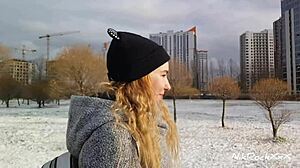 Bella Mur skinny Russian teen fucked hard for cash in quick pickup