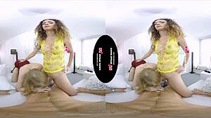 Guy Hires Two Big-Titted Shemales for Lingerie Threesome Pound