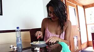 Gigi loren savors her pussy juices sucking cock off before facial cumshot