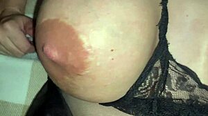 Teen Fucks Big Tits Stepmom Prostitute and Blasts Cum on Natural Boobs