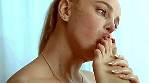 Charlie Forde Squirts Hard On Nova Hawthorne's Big Tits During Lesbian Licking