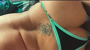 big tits babe smashes pussy on young stud's cock