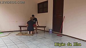 three hot latinas sneak fuck their muscular tattooed friend doggystyle bent over