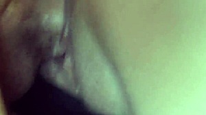 Young shaved teen pussy throbs with creamy creampie moans