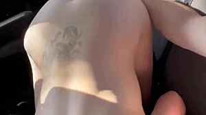 whoa check this slim thick street hoe with pierced nips bent over public car for phat ass cum