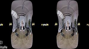 chrissy fox dives into virtual reality blonde european piss adventure