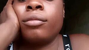 Teen rubs pussy till lips puff and swell