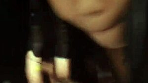 18-year-old petite asian girlfriend swallows huge interracial cumshot close-up pov