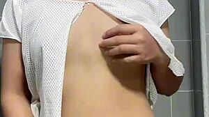 i can't stop touching these bouncing tits while she dances