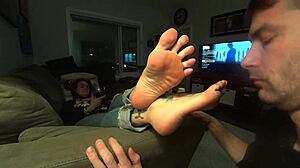 What if perfect milf feet get licked and sucked in bondage?