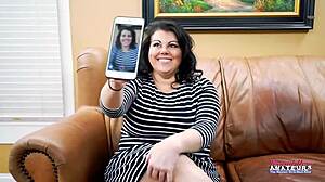 busty brunette winter hill deepthroats before doggy pounding