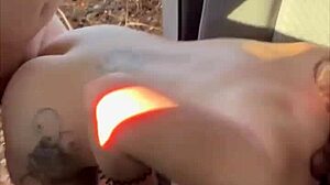 whoa check this slim thick street hoe with pierced nips bent over public car for phat ass cum