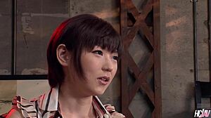 Naughty Japanese Shinobu Kasagi stuffed with cock in mouth and pussy?