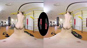 Gym teen wants your cock for anal workout ride pov.