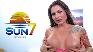 hot jully souza arrives ready for pervert's assfucking preference over her juicy pussy licking and milf tits play