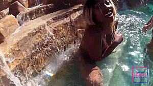 Feel the thrill as Nina Rivera and Sully Savage dive underwater for poolside pussy licking