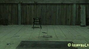 gagged bound slut's shaved pussy clit gets roughly spanked and fucked hard