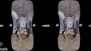 chrissy fox dives into virtual reality blonde european piss adventure