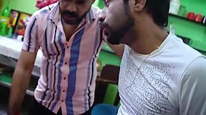 real indian wife takes double penetration creampie in homemade threesome