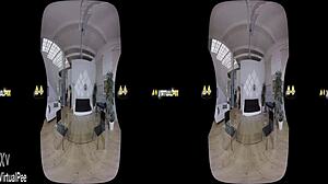 chrissy fox dives into virtual reality blonde european piss adventure