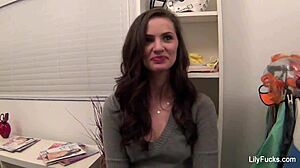 bts footage featuring lily carter behind the scenes