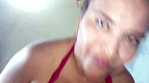 Latina Milf Gives Full Service Blowjob Deepthroat and Doggystyle on Big Cock in Lingerie