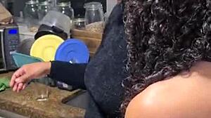 Friends Chatting Turns to Exhibitionist Flashing and Hard Vara Action