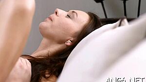 naughty brunette teen lily cat rides cock cowgirl then bends for doggystyle pounding