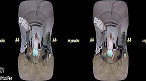 chrissy fox dives into virtual reality blonde european piss adventure