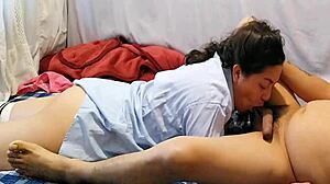 Executive slut secretary sucks boss cock and licks ass for raise