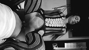 wanna see this young colombian couple fuck rough in b&w - she rides him hard bent over?