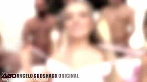 Emily Belle Takes 5on1 Gangbang with DP DVP DAP Gaping Ass to Mouth Cumshot!