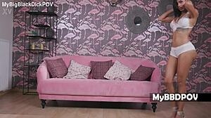 bombshell latina canela skins her gaping asshole with a thick dildo