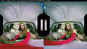 yo poison ivy cosplay vr has this hot redhead's pussy wrecked in garage parody
