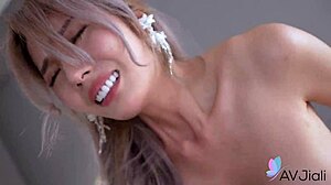 Chinese Hottie Li Zhiyan Rides Lover's Big Cock Cowgirl Doggystyle Intense Moaning Orgasm Wet Pussy