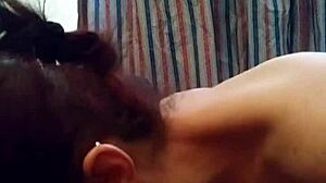 bree's got this black cock in her mouth sucking steady