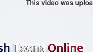 omg hot cum load explodes on 18yo british girl's big natural tits christmas day