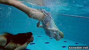 wanna see hot russian bikini babes strip nude poolside?