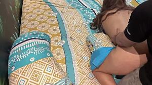 omg my stepmom's juicy shaved pussy gaping from my pervert cock slam