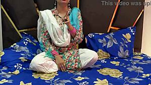 Pregnant Indian bhabhi orgasms hard on devar's cock full Hindi fuck closeup.