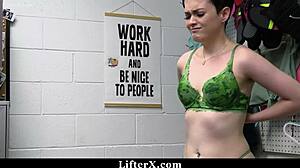 young thief stripped fucked hard by cop in office domination!